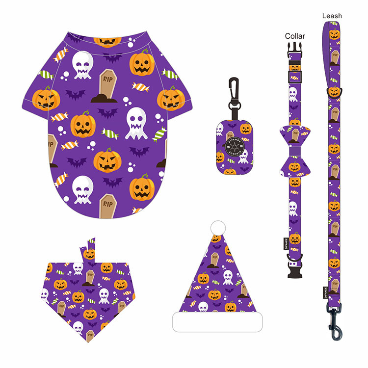 Halloween dog leash harness set